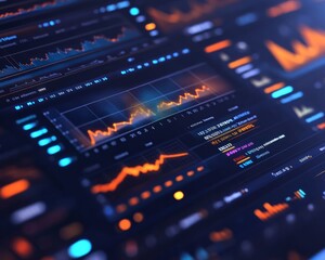 Fototapeta premium Simplified Professional Analytics Dashboard Showcasing Structured Financial Data 1