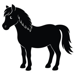 Fast Pony Galloping Isolated Artwork