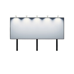 Fototapeta premium Isolated billboard with lighting on transparent background