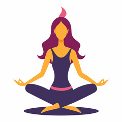 yoga woman silhouette