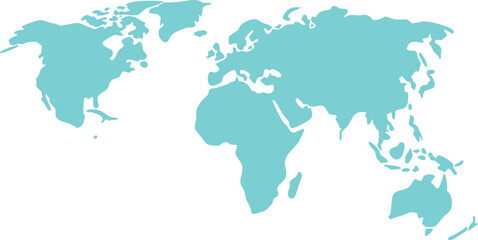 World Map Detailed Global Map with Countries, Borders and Continents .