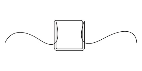 Obraz premium Frame continuous single line drawing in form circle, square, triangle, rhombus. Border set freehand one line hand drawn style for quote, opinion, notion. Decoration shape with copy space. Free vector
