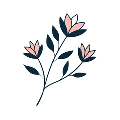 Floral Branch Logo Elements Collection