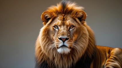 Fototapeta premium The lion ranks among the four big cats in its genus and belongs to the family. Some males can weigh more, making it the second-largest living cat after the largest.