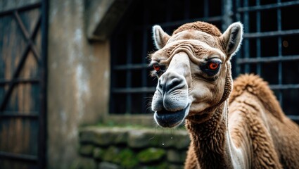 Obraz premium Camel weeping at a zoo