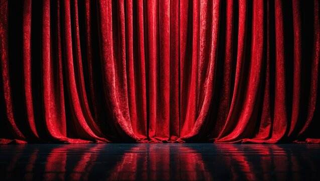 The curtain remains drawn, the performance will begin shortly