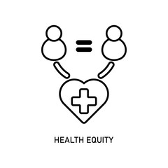 Icon a health equity, isolated against a clean background.