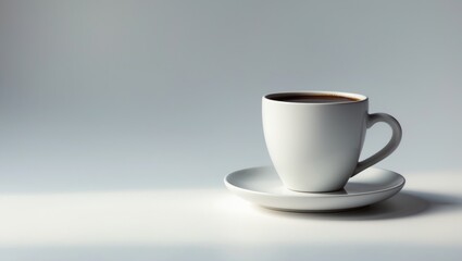 Fototapeta premium Flawless white coffee mug on white