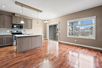 Kitchen with a counter and a stove