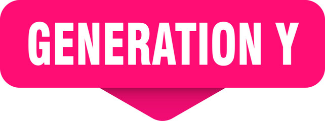 generation y sticker. generation y sign on transparent background