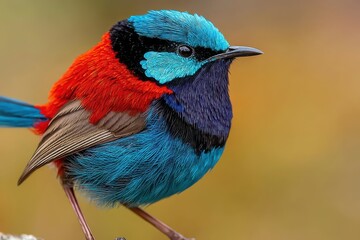 In Australia, the Purple-backed Fairywren, or Malurus assimilis, can be found, recognized by its brightly coloured breeding males with chestnut shoulders and azure crowns, and its females and