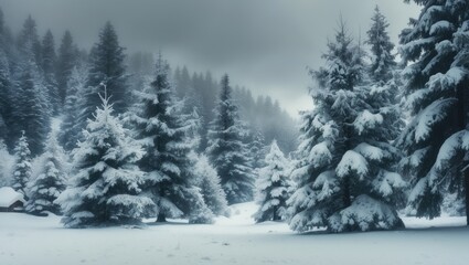 Obraz premium Mountain winter scene.