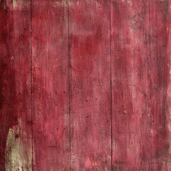 Red painted wood planks texture background