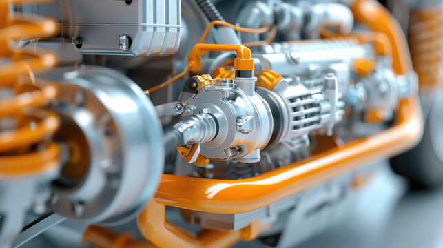 close up of Car anti-lock braking system