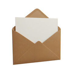 温かい茶色の封筒、空っぽの白い便箋。静かな期待感。