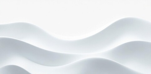 Obraz premium Luxury white wave background, subtle gradient , texture, smooth, minimalist