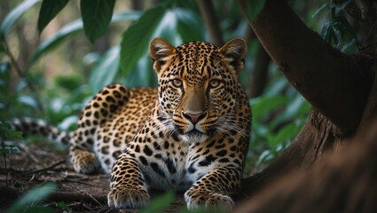 Leopard in its native environment