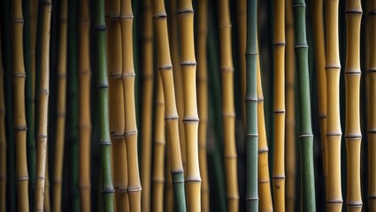 Fototapeta premium Intimate shot of bamboo highlighting an elegant background pattern