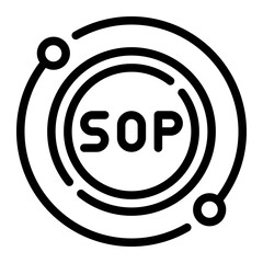 standard operating procedures line icon