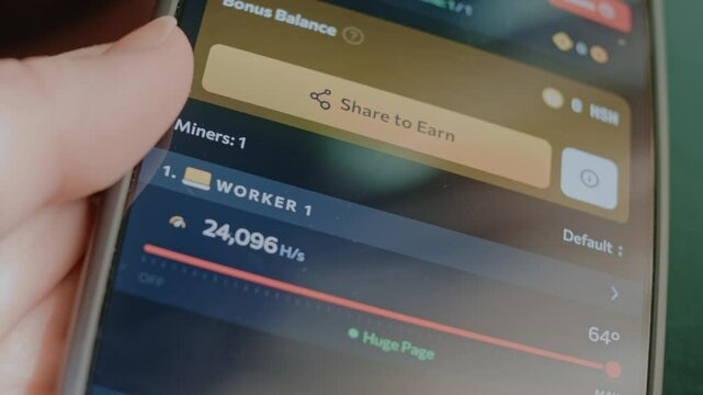 Increasing the hashes per second in mining app on smartphone