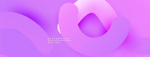 Fototapeta premium Abstract purple background. Smooth shapes overlap creating soft gradients, modern design element. Minimalist aesthetic, vibrant colors.