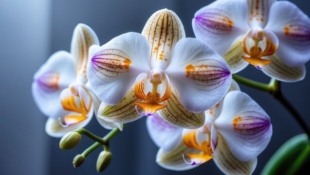 Detailed macro image of White Moreia Flower