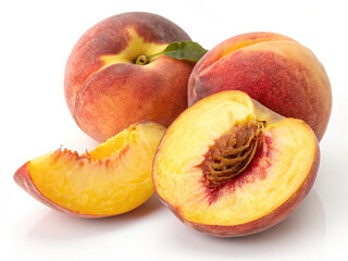 "Fresh and Juicy Whole and Cut Fruits on White Background &ndash; High Resolution Premium Food Photography"