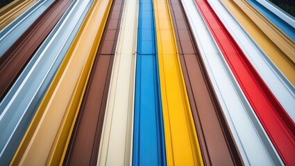 Vibrant metal roofing sheets for a textured backdrop