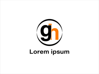 GH letter logo design vector 