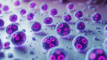 Acute myeloid leukemia: A form of blood cancer examined through blasts in blood smear.