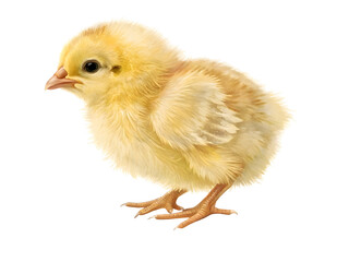 Obraz premium A baby chicken on white background