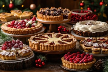 Festive Holiday Dessert Display