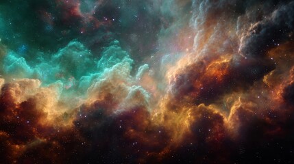 Fototapeta premium Colorful space galaxy cloud nebula. Stary night cosmos. Universe science astronomy. Supernova background