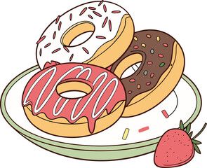 Donuts Silhouette Design for Printing. Simple Donuts Silhouette for Art and Craft. Fun Donuts Silhouette Design for Projects. Printable Donuts Silhouette for DIY Crafts