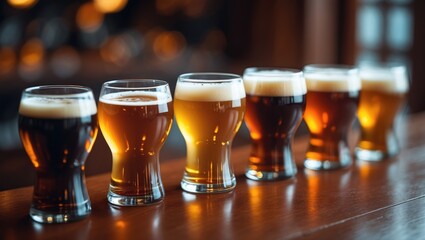Variety of Beer Tasting