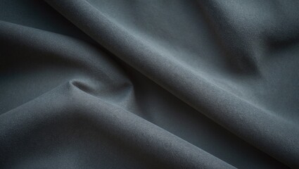 Fototapeta premium Background of dark grey suede fabric. Abstract texture.