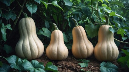 Planting and nurturing butternut squash in vegetable fields