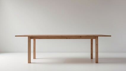 Wooden table displayed on a plain white background