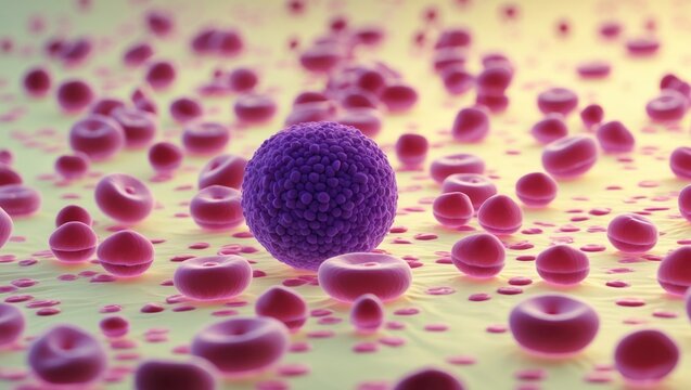 Atypical lymphocyte in blood smear analysis
