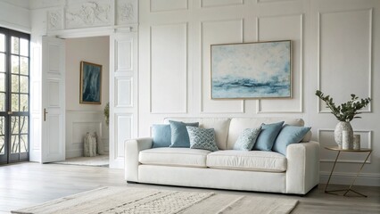 modern living room with sofa