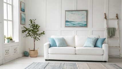 modern living room with sofa