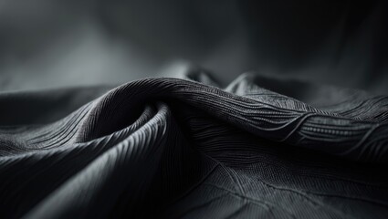 Black fabric surface with an abstract photographic background
