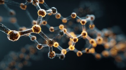 Genetic engineering and molecular structure, hexagon DNA network, science chemical and biotechnology