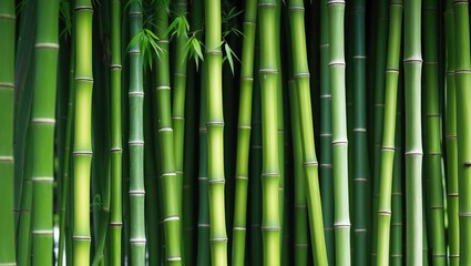 Fototapeta premium Natural bamboo wood texture with vertical lines