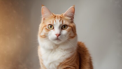 Fototapeta premium The complete image of a calico semi-flat face cat