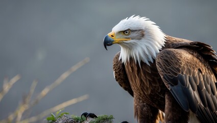 Obraz premium Eagle Without Arms (lat. haliaeetus leucocephalus)