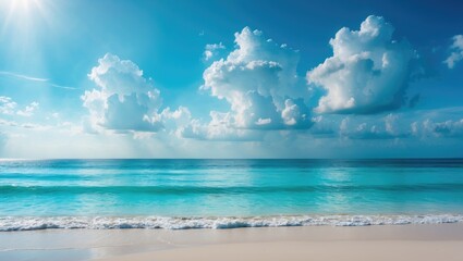 Obraz premium Calm ocean scene with flawless sky