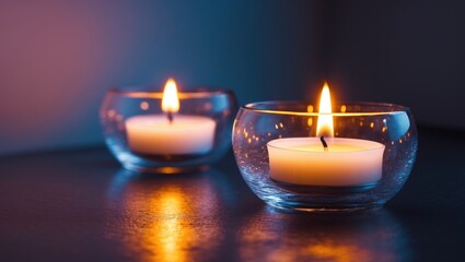 Lovely candles illuminate the darkness