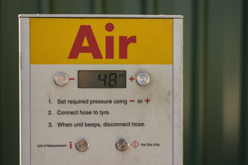 air pressure machine at service station