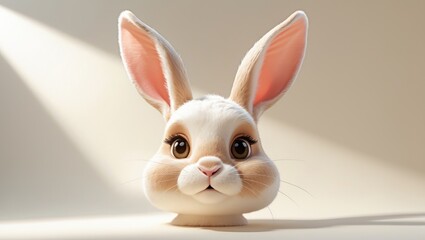 Obraz premium charmingly illustrated flat rabbit face